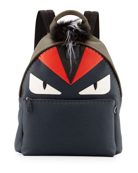 fendi monster backpack with fur crest|Fendi monsters on sale.